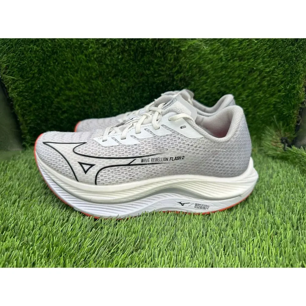 Mizuno Wave Rebellion Flash 2 J1GC243501 Athletic Sneaker Men's 7 Gray Mesh Gym